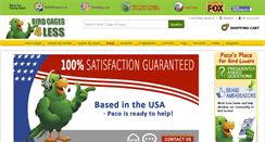 Desktop Screenshot of birdcages4less.com