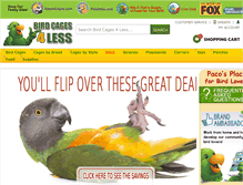 Tablet Screenshot of birdcages4less.com